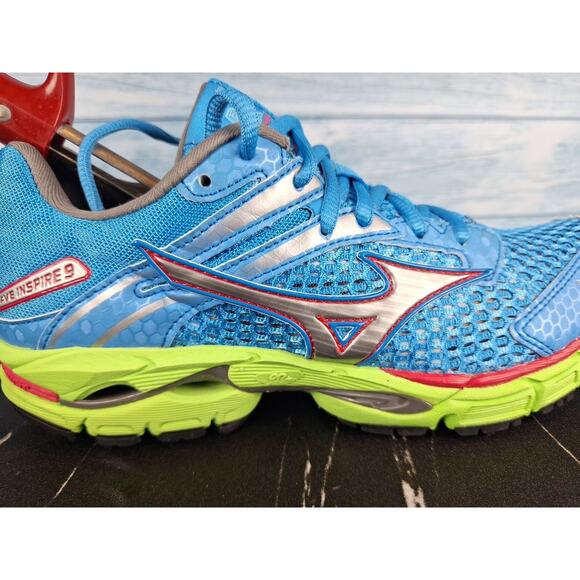 Mizuno Wave Inspire Men\'s Blue Green Running Shoes Size 7.5 main image 10